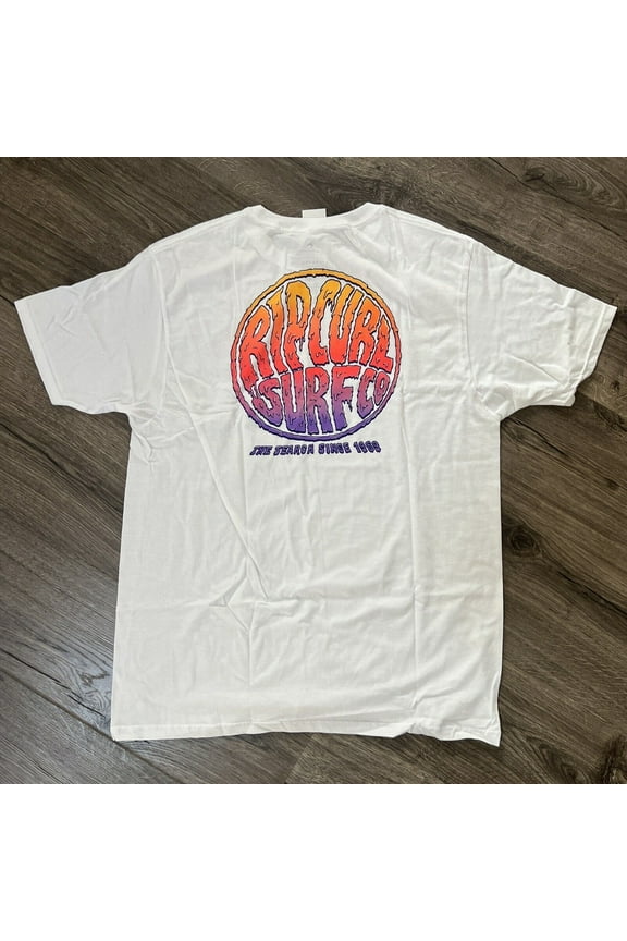 Men's WHITE Rubber Soul Melt Short Sleeve Tee, M