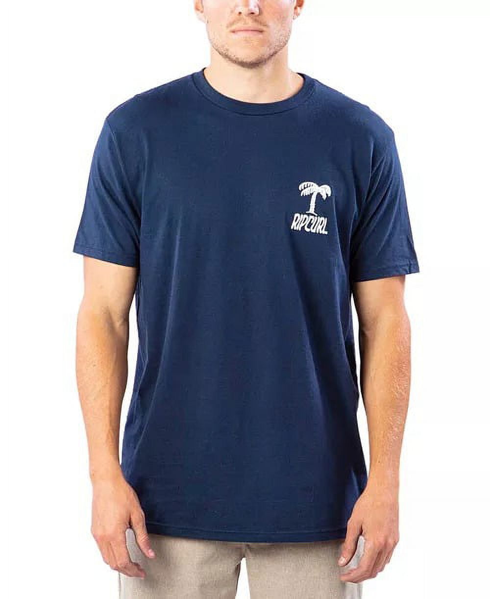 Rip Curl NAVY Men's Tropical Time Prem Short Sleeve Crew Neck T-Shirt, S