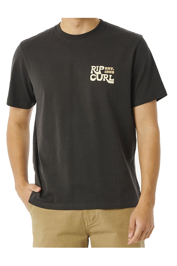 Pacific Rinse Boo Short Sleeve T-Shirt Washed Black in size Small