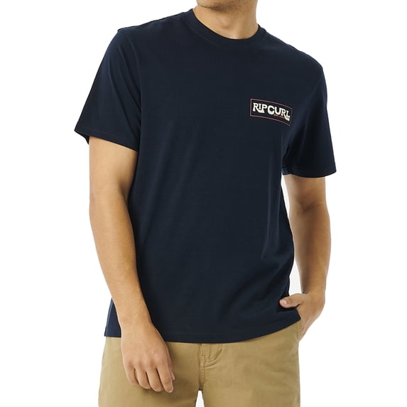 Rip Curl Pacific Rinse Reef Short Sleeve T-Shirt Dark Navy in size X Large