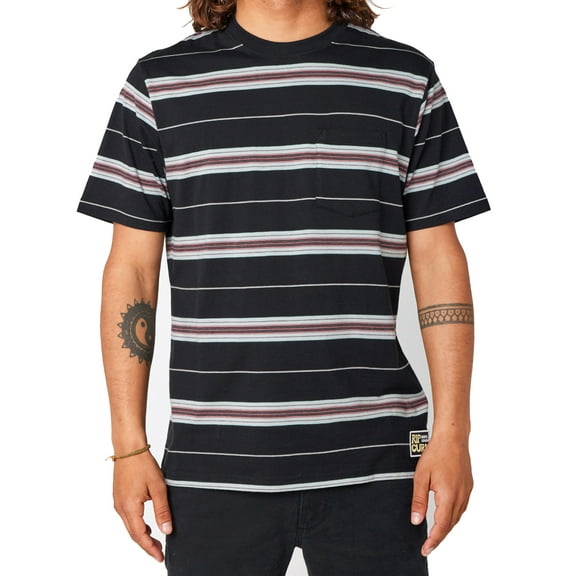 Rip Curl Pacific Rinse Stripe Short Sleeve T-Shirt 8264 in size Large