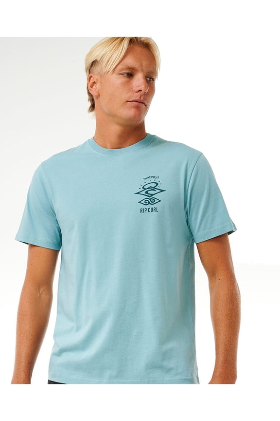 Search Icon Short Sleeve T-Shirt Dusty Blue men in size Large