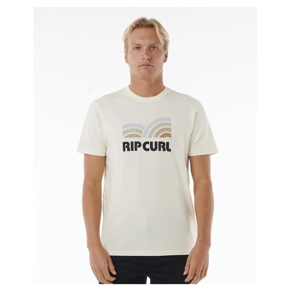 Rip Curl Surf Revival Capture Short Sleeve T-Shirt Bone men in size Large