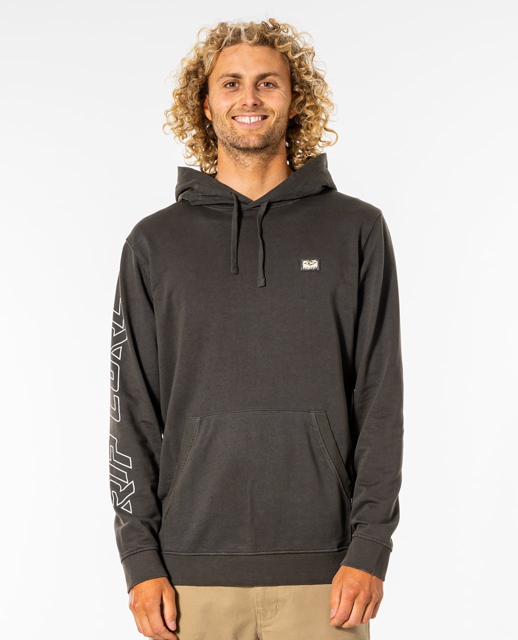 Black rip online curl hoodie