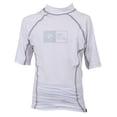 thumbnail image 1 of Rip Curl Youth Ripawatu Short Sleeve Rash Guard Shirt, 4, White, 1 of 1