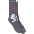 thumbnail image 1 of Rip N Dip Nermal Loves Crew Sock Charcoal, 1 of 1