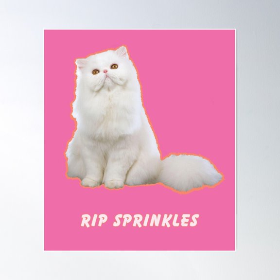 Rip Sprinkles, Angela'S Cat From The Office Poster Wall Art, Modern Wall Decor For Living Room Bedroom, 16x24 UNFRAMED