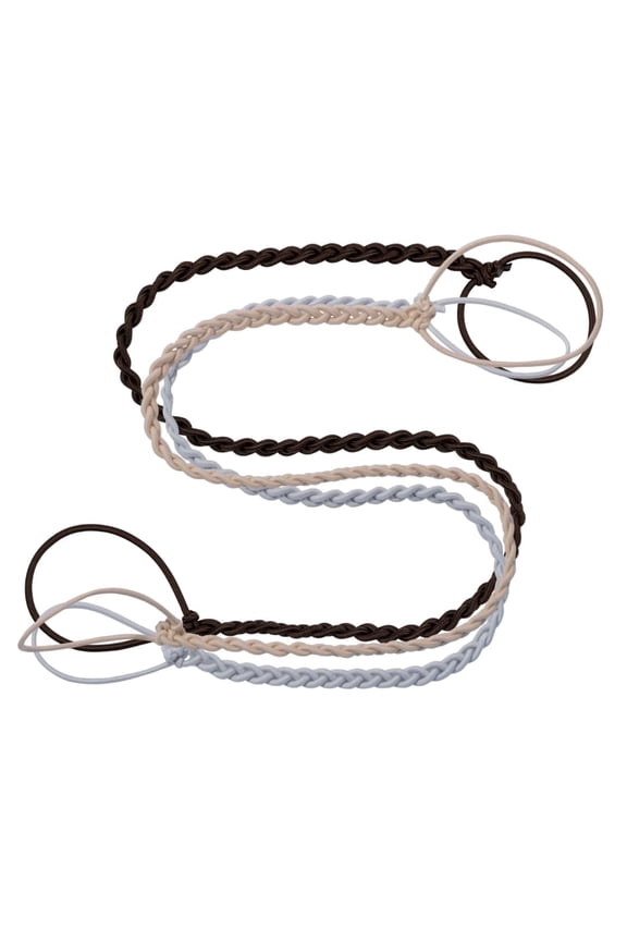 3 ct Neutral Regular Size Tangle-Free Soft Hair Ties for Medium & Long Hair