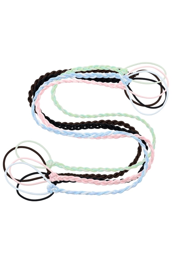 5ct Tropical Regular Size Tangle-Free Soft Hair Ties for Medium & Long Hair
