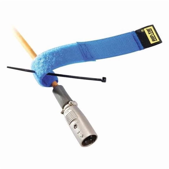 Rip-Tie Hook-and-Loop Cable Tie,9 in,Black,PK10 H-09-010-BK