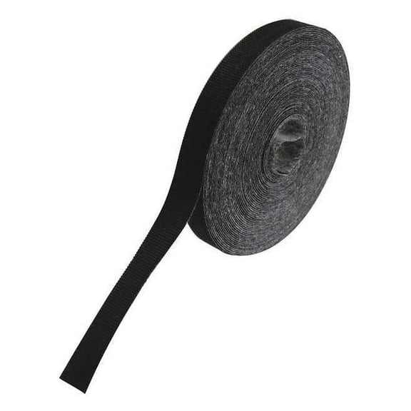 Rip-Tie Hook-and-Loop Cable Tie Roll,75 ft,Black G-10-075-BK