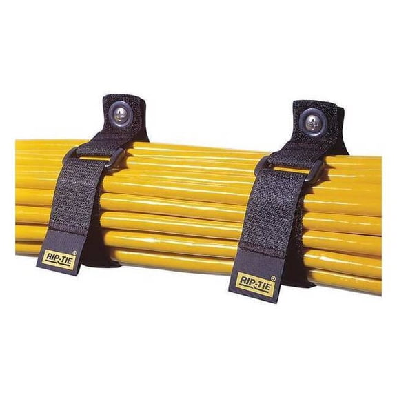 Rip-Tie Hook-and-Loop Cinch Strap,7 in,Blk,PK10 N-07-G10-BK