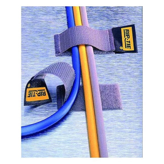 Rip-Tie Hook-and-Loop Mountable Tie,2 in,Blk,PK5 C-02-005-BK