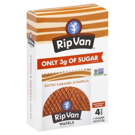 Rip Van Cookie Wafel Caramel Vanilla 4.64 oz (Pack Of 12)