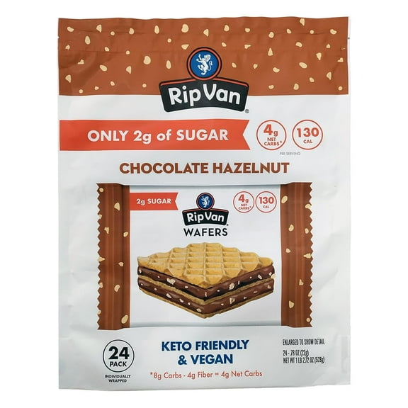 Rip Van Chocolate Hazelnut Wafers, 0.78 Ounce (Pack of 24)