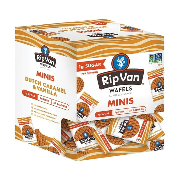 Rip Van Low Sugar Dutch Caramel and Vanilla Wafel, 0.28 Ounce -- 128 per case