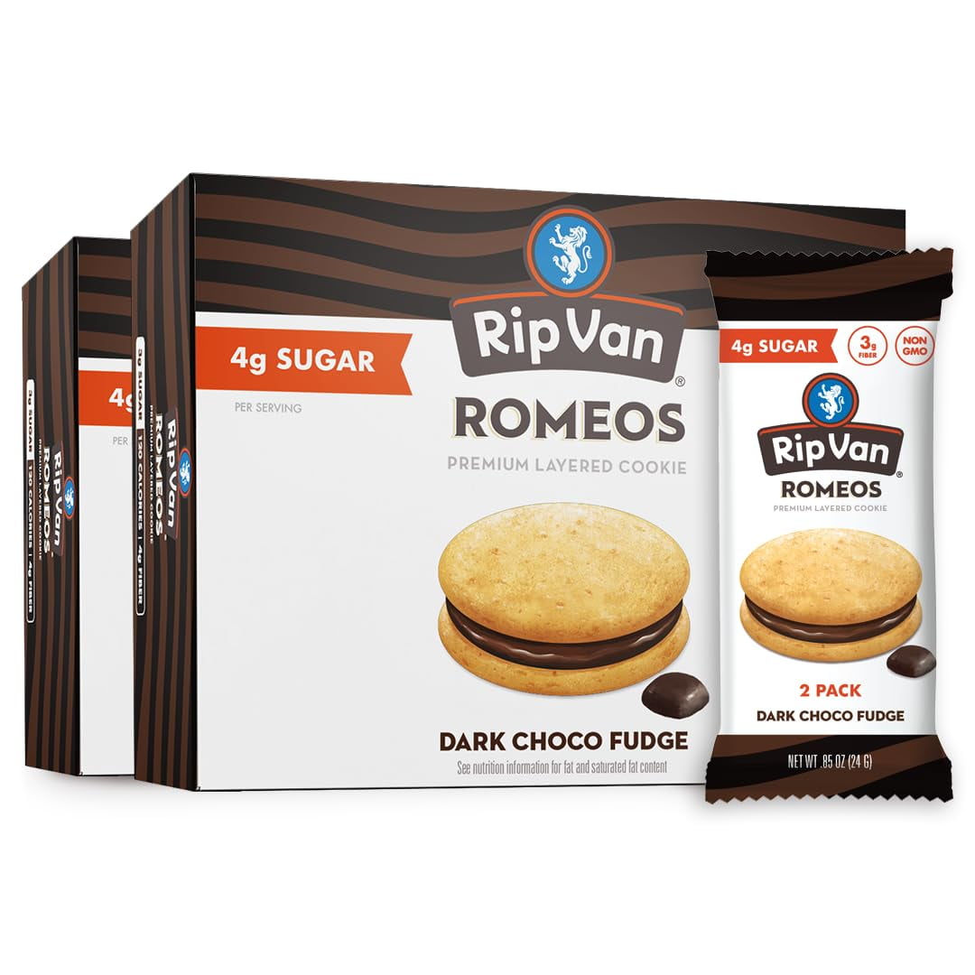 Rip Van Romeos Dark Chocolate Fudge GJM1 Cookies - Low