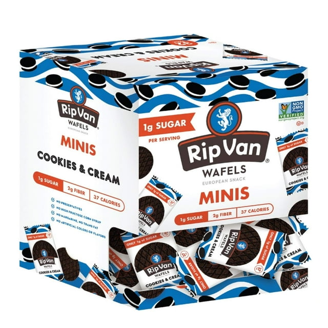 Rip Van Wafels Cookies MMF7 & Cream Mini Stroopwafels Low Carb Snacks