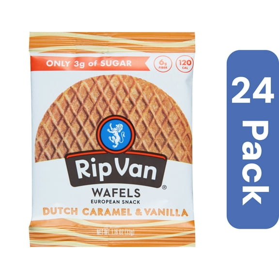 Rip Van Wafels Dutch Caramel Vanilla 1.16 oz (Pack of 24)