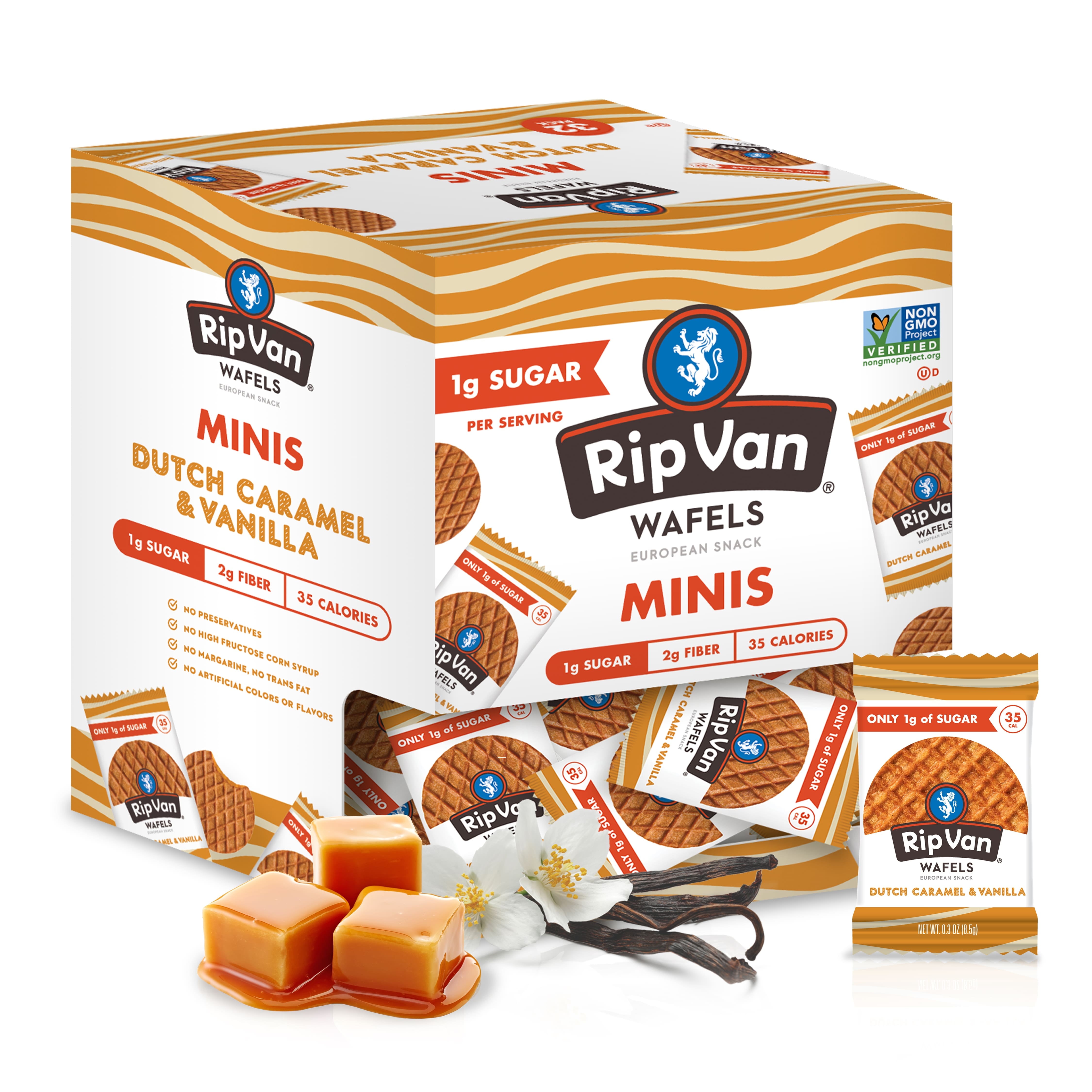 Rip Van Wafels Dutch Caramel Mini Stroopwafels - L