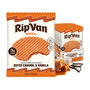 Rip Van Dutch Caramel & Vanilla Stroopwafels, Non-GMO, Low Sugar (3g), 12 Count
