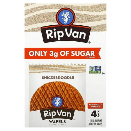 Rip Van Wafels, Snickerdoodle, 4 Pack, 1.16 oz