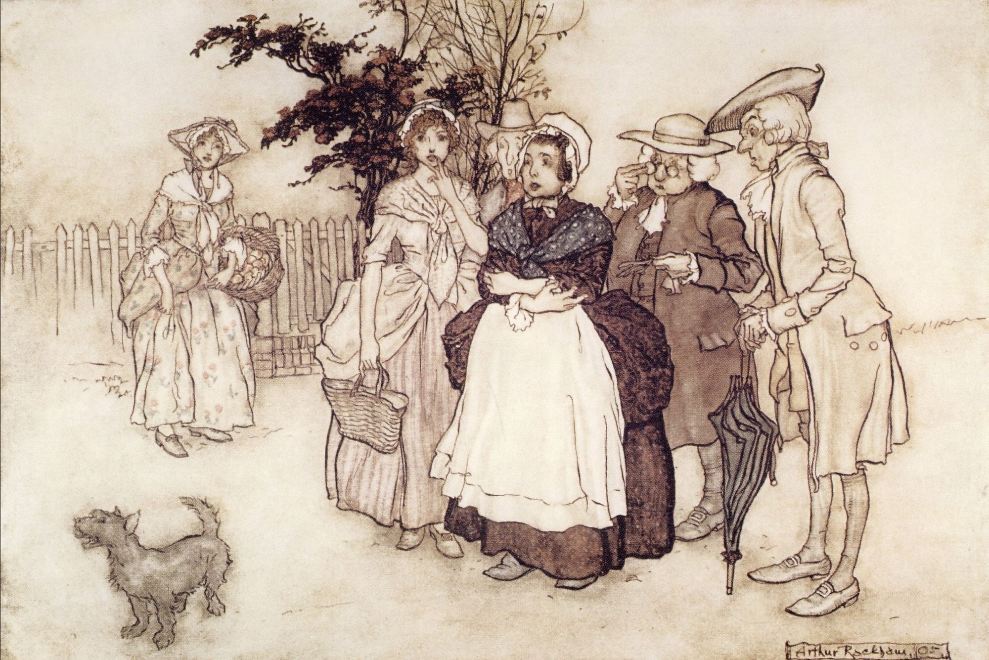 Rip Van Winkle 1905 All stood amazed Canvas Art - A Rackham (18 x 24)