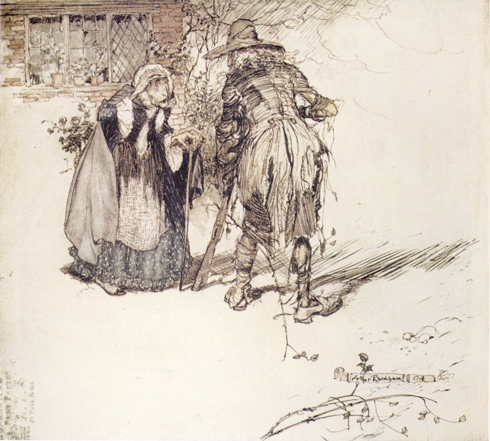 Rip Van Winkle 1905 It was Rip Canvas Art - A Rackham (24 x 36)