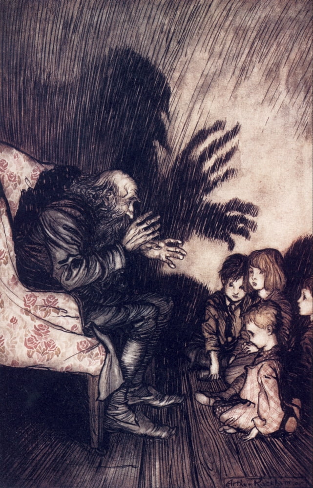 Rip Van Winkle 1905 Made friends with young Canvas Art - A Rackham (24 x 36)