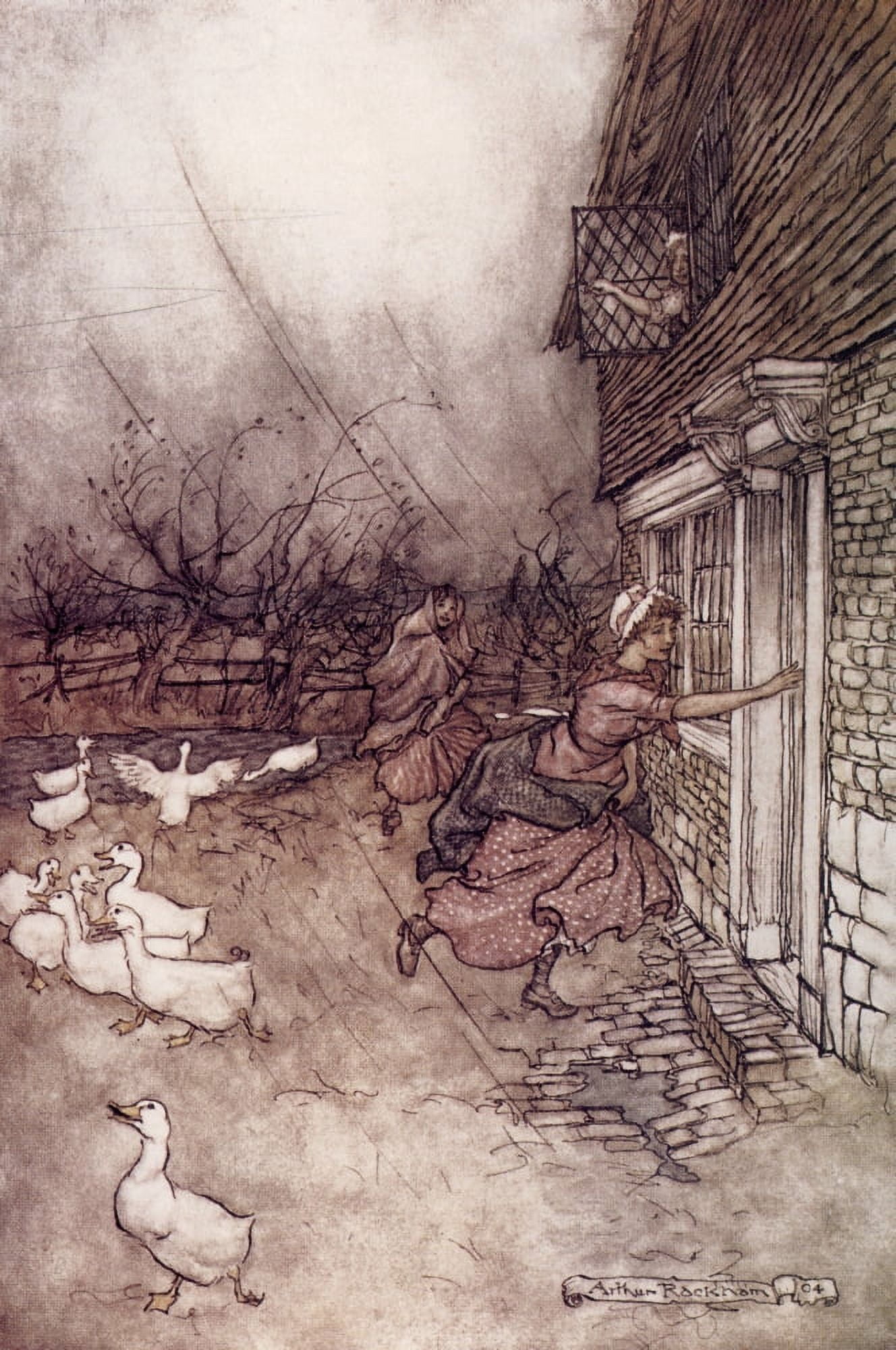 Rip Van Winkle 1905 Never hear thunderstorm Canvas Art - A Rackham (18 x 24)