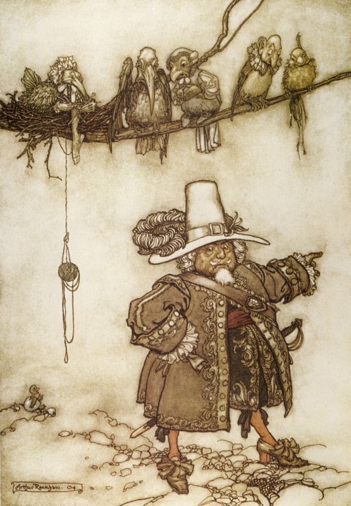 Rip Van Winkle 1905 No commander Canvas Art - A Rackham (24 x 36)