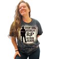 thumbnail image 1 of Rip in Her Jeans Custom Bleached Popular Yellowstone T-Shirt, 1 of 5