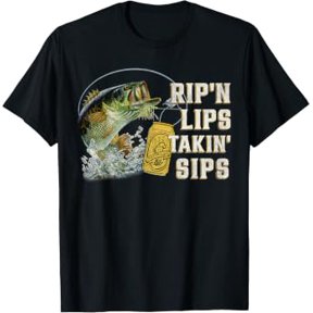 Rip'n Lips Talking Sips Fishing T-Shirt
