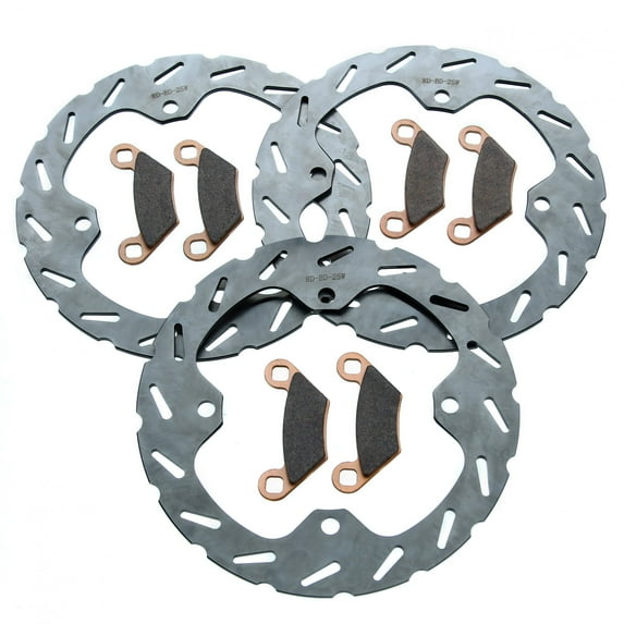 RipTide Front & Rear Brake Rotors and Brake Pads 2009 Polaris Sportsman XP 550