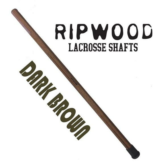 RipWood Dark Brown Solid Ash Wood Lacrosse Shaft/Stick/Handle (Made by Hand in The USA) with Jimalax End Cap