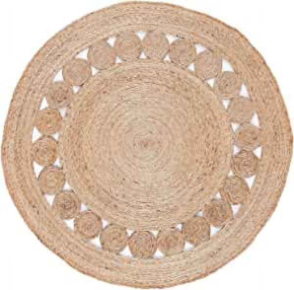 Ripaz Vogue Jute Rug Circle Design Round Area Rug for Living Room ...
