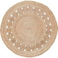 thumbnail image 1 of Ripaz Vogue Jute Rug Circle Design Round Area Rug for Living Room, Hallway, Kitchen (3 Ft Diameter), 1 of 5