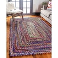 thumbnail image 1 of Ripaz Vogue Rug Cotton Chindi Hand Braided Rectangle Runners Area Rug(2X8 Ft), 1 of 5