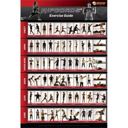 Ripcords Exercise Guide Poster Resistance Band Workout Chart