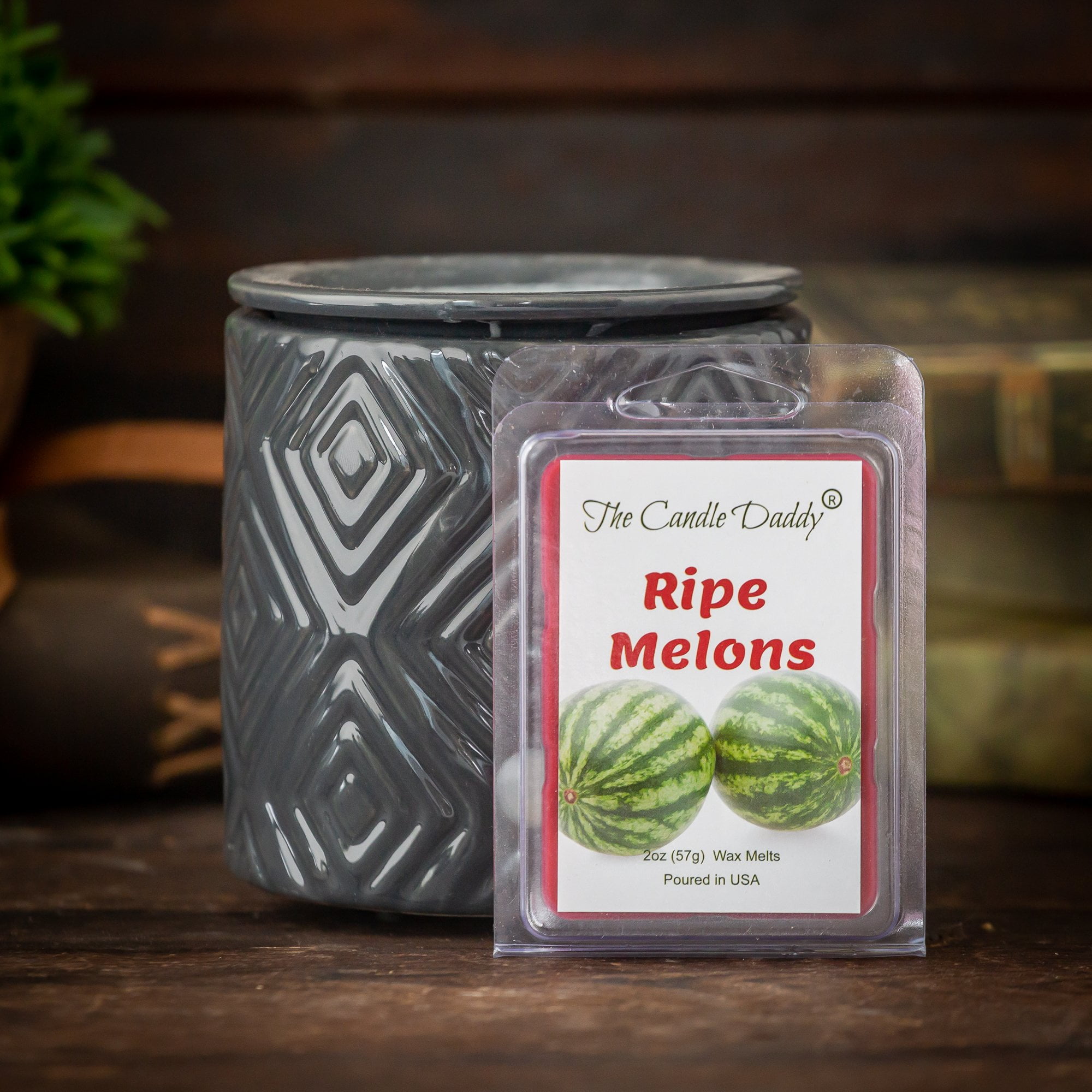 Ripe Melons - Juicy Watermelon Scented Melt - Maximum Scent Wax Cubes/Melts - 1 Pack - 2 Ounces - 6 Cubes