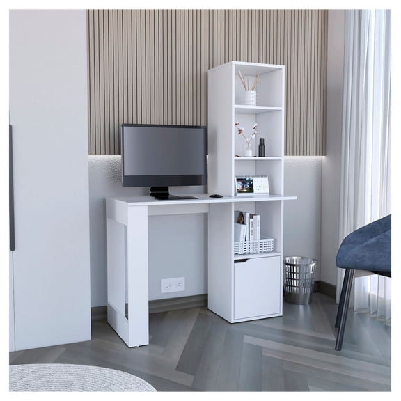Ripley Writing Desk With Bookcase and Cabinet