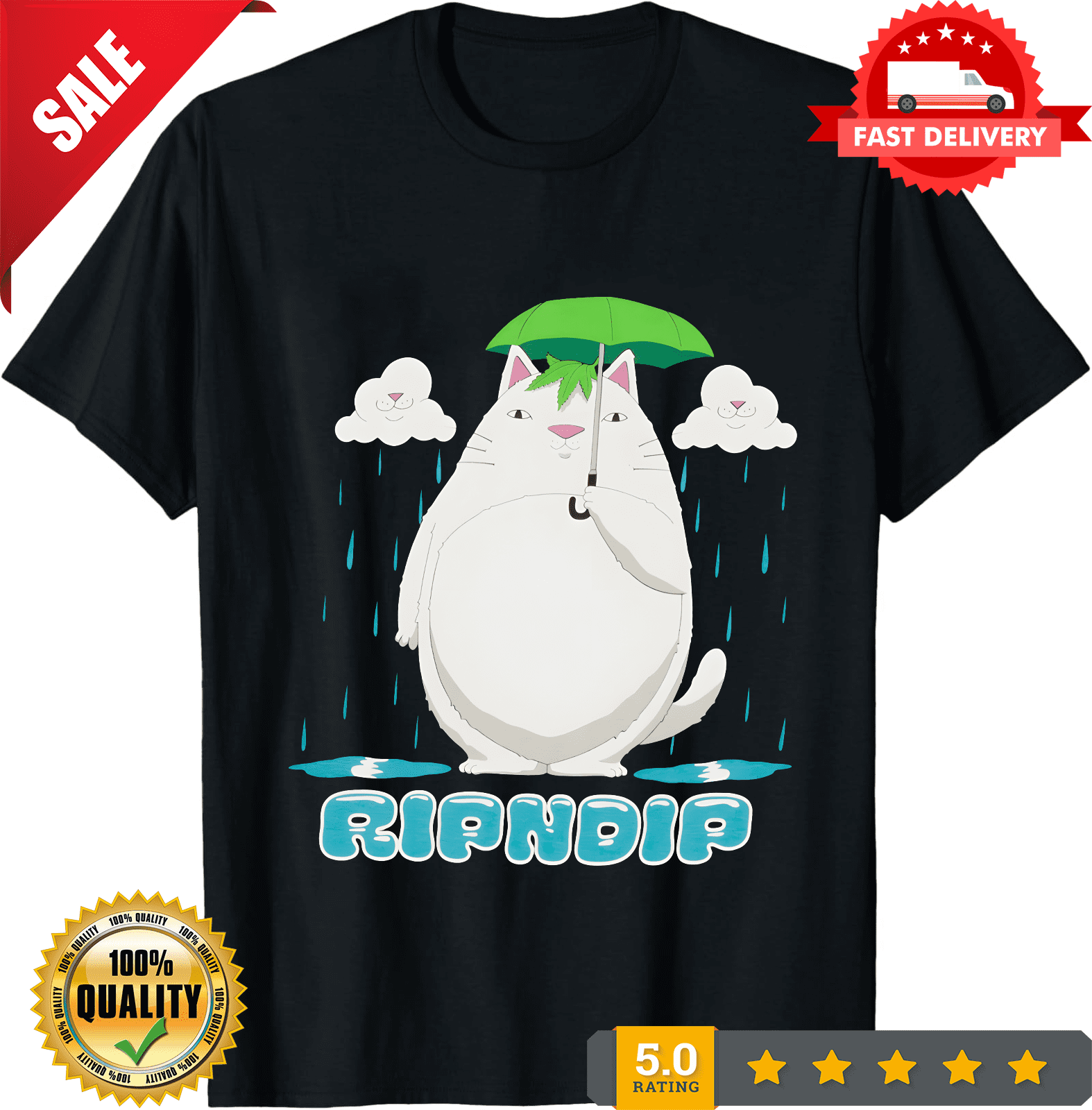 Ripndip Splish Splash Short Sleeve Tee (Black) T-Shirt, ULTRA LIMITED ...