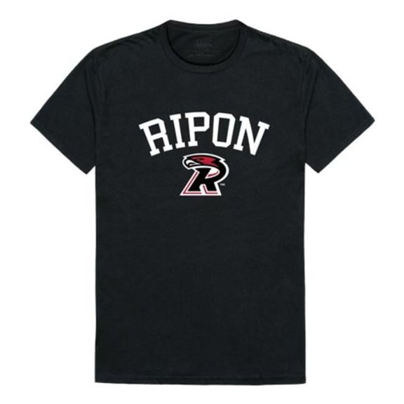 Ripon College Red Hawks Arch T-Shirt, Black - Medium