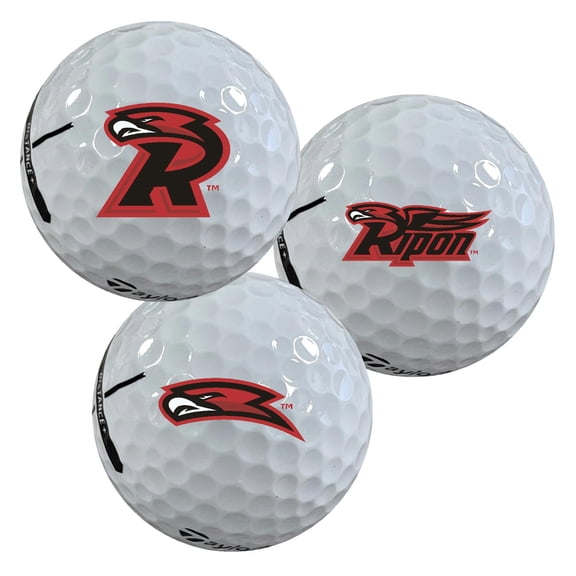 Ripon College Red Hawks Logo Edition Taylormade Distance+ Golf Balls 12-Pack (Dozen)