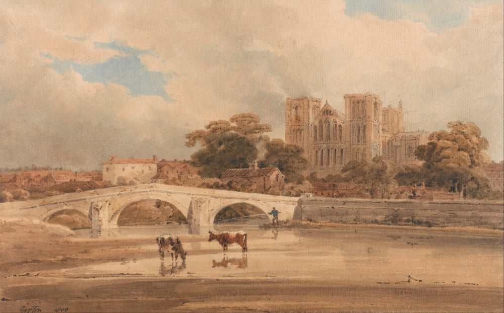 Ripon Minster York 1800 Canvas Art - Thomas Girtin (24 x 36)