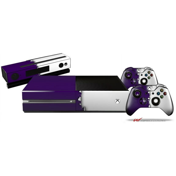 Ripped Colors Purple White - Skin Bundle Decal Style Skin fits XBOX One Console Original, Kinect and 2 Controllers (XBOX SYSTEM NOT INCLUDED)