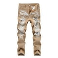 thumbnail image 1 of Boys Ripped Denim Jeans Boy's Skinny Fit Distressed Boys Khaki Jeans Back to School Clothes Teens Clothes for Boys 13-14 Years, 1 of 9