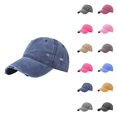 thumbnail image 1 of Ripped Distressed Baseball Cap Women Men Summer Adjustable Size Outdoor Sun Hat, 1 of 3