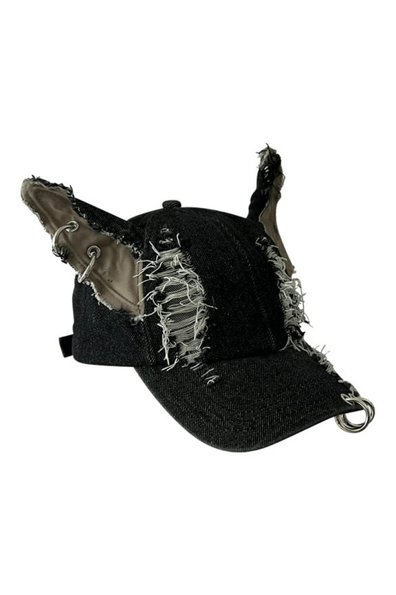 Ripped Hat Spring Autumn Baseball Hat Street Wear Sun Hat Outdoor Activity Hat
