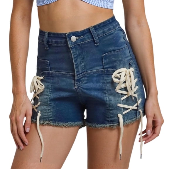 Ripped Jeans Shorts for Women Trendy Summer 2025 Elastic Denim Casual Fashion Fit Stylish Beach Vacation S-2XL